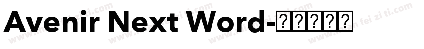 Avenir Next Word字体转换